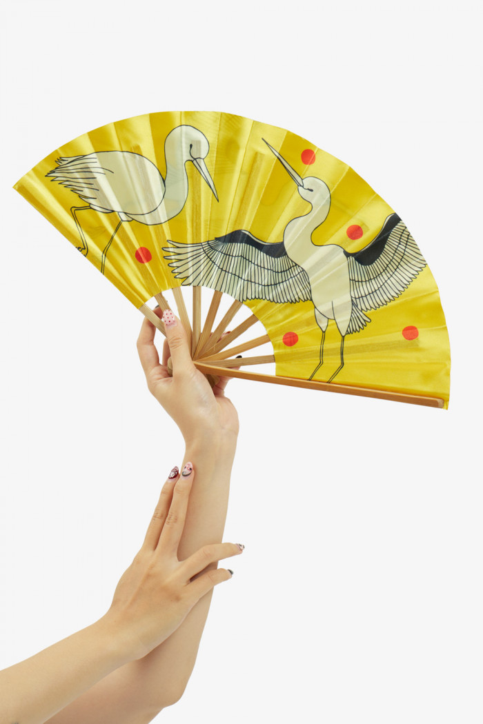Handfan - Flying Stork