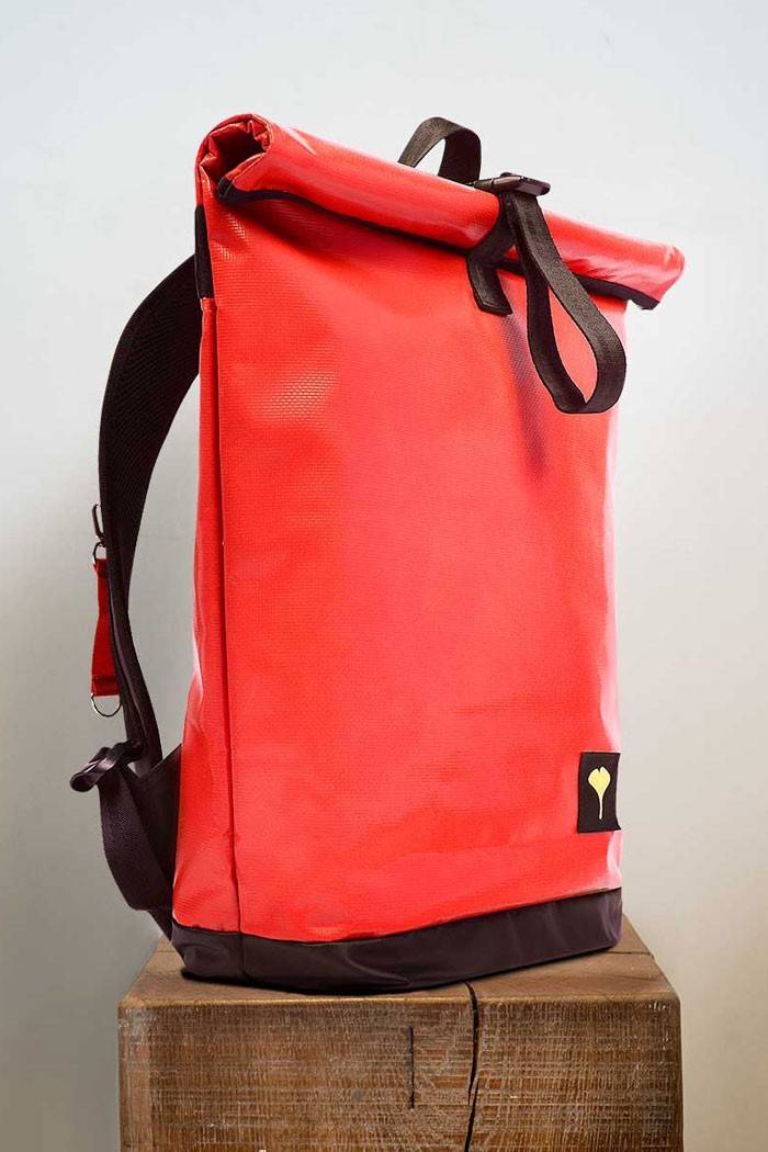 Rolltop Backpack Red