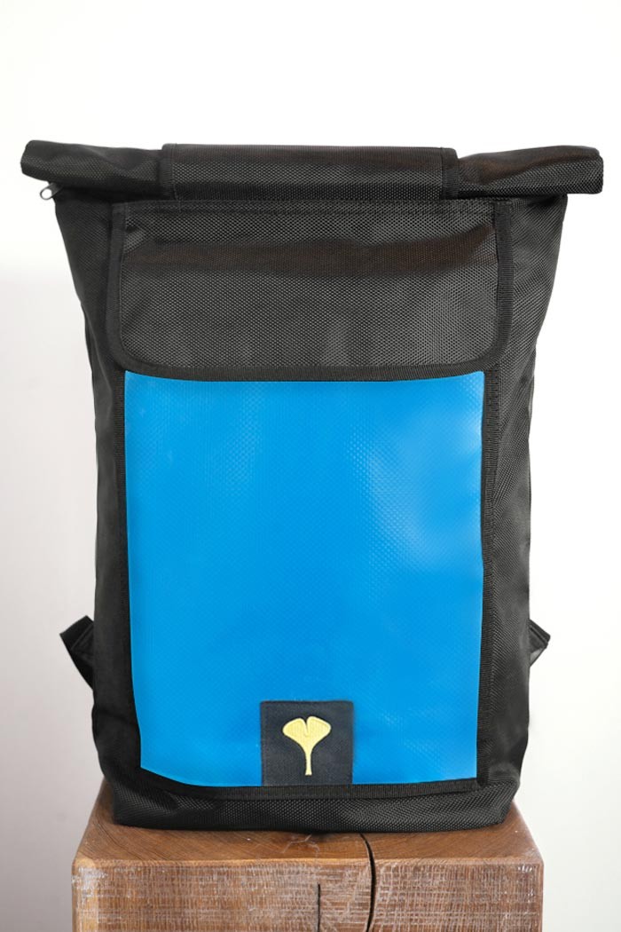 Small Rolltop Backpack Bleu